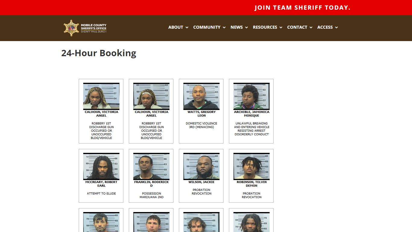 24-Hour Booking | Mobile County Sheriff's Office